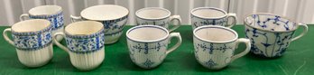 Assortment Of Nine Teacups Villeroy & Boch & Wedgewood