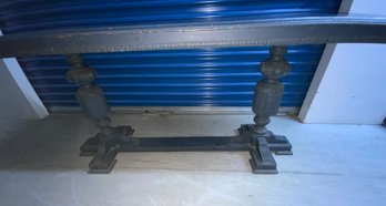 Painted Blue Primitive Table 30 X 24 X 57 Refractory Form C. 1900