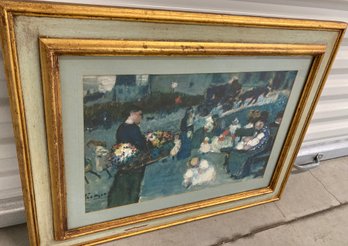 Framed Watercolor Print Signed 12 X 18