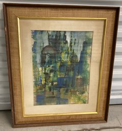 Framed Abstract Print 16 X 20