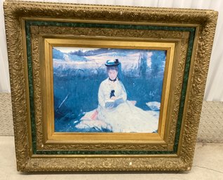 UPDATE IN COMMENTS:  Print Of Woman Gold Gilt Frame 21 X 22