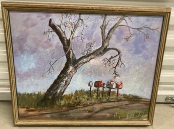 Oil On Board Mailboxes