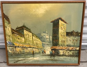 Oil On Canvas Signed Rinong 20 X 24