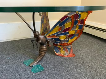 Mid Century Modern Authentic Jacques Duval-Brasseur Brutalist Butterfly Table