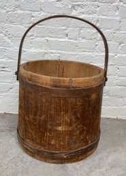 Firkin Wood Bucket With Handle
