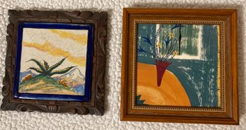 Lot Of Two Decorative Tiles