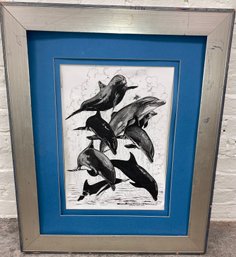 Signed Dolphin Print 16 X 12