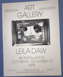 Dennison Art Gallery University Poster 1978 22 X 17