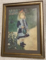 Framed Renoir Print Girl With Watering Can, 1876 12 X 9