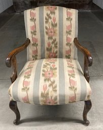 Mahogany Upholstered Chair 35 X 23 X 22