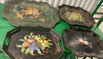 Lot Of Four Decorative Trays