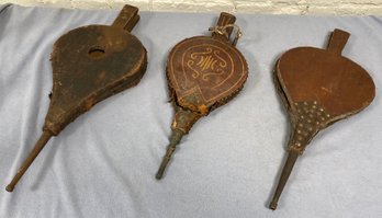 Lot Of Three Antique Bellows