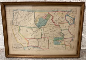 Map Of Indian Tribes Circa 1850s 10 X 13