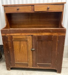 Primitive Two Drawer Hutch 47 Tall X 41 Wide X 17 Deep