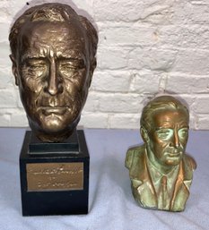 Pair Of Franklin Delano Roosevelt Commemorative Busts