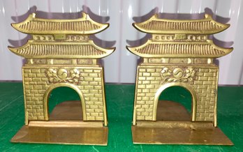 Pair Of Brass Bookends 5 X 4