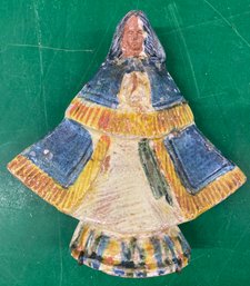 Carved Painted Wood Icon