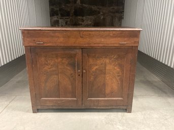 Primitive Cabinet With Split Top And Under Cabinet 37 X 22.5 X 46