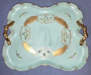 Hand Painted Royal Vienna Porcelain With Enamel Serving Dish  10 X 12