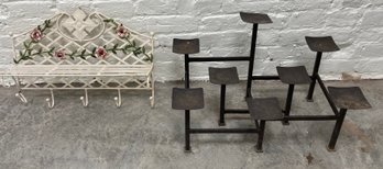 Metal Candle Stand And Metal Shelving Unit