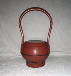 Large Red Lacquer Basket