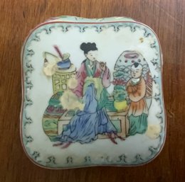 Oriental Porcelain Trinket Box