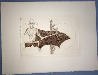 Anatomical Bat Print By Kurt Wisneski 19 Of 60 1972  15 X 11