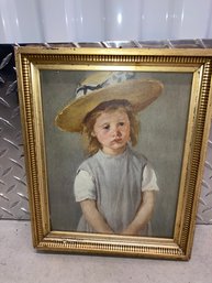 **1/27/23 UPDATED INFO**  Framed Print Of Young Girl  12 X 9.5