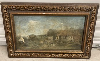 Framed Oil On Canvas 11 X 20