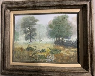 Oil On Canvas Tree Scene 12 X 16