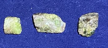 Three Pieces Of New Hampshire Heliodor Beryl Total Weight 0.5 Ounces