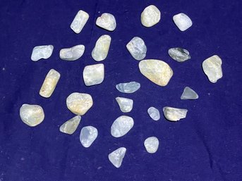 Lot Of Twenty Five New Hampshire Aquamarine Beryl Specimens Total Weight 6.4 Ounces