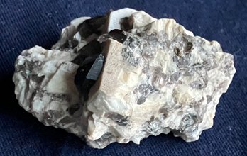 New Hampshire Felspar Microcline With Smoky Quartz Crystals 1.7 Ounces