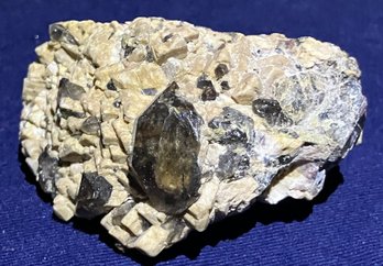 New Hampshire Felspar Microcline With Smoky Quartz Crystals 3.6 Ounces
