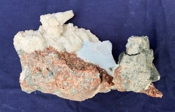 Nice Andradite Garnet On Hedenbergite Mineral With Calcite Specimen 17.4 Ounces