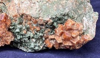 Nice Andradite Garnet On Hedenbergite Mineral Specimen 9.5 Ounces