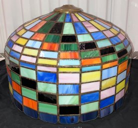Custom Made Stained Glass Lamp By World War II Veteran