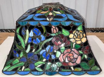 Custom Made Stained Glass Lamp By World War II Veteran