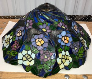 Custom Made Stained Glass Lamp By World War II Veteran