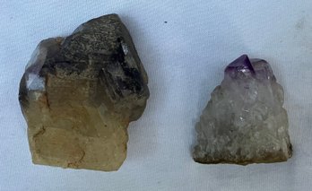 Lot Of Two Amethyst Crystals Photo