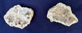 Two Calcite Geode Halves