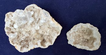Two Calcite Geode Halves