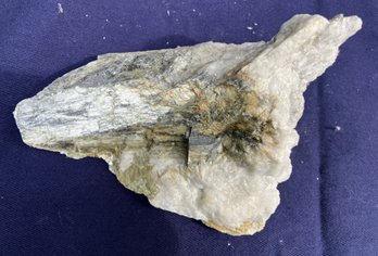 New Hampshire Kyanite On Quartz Matrix Specimen  11.9 Ounces