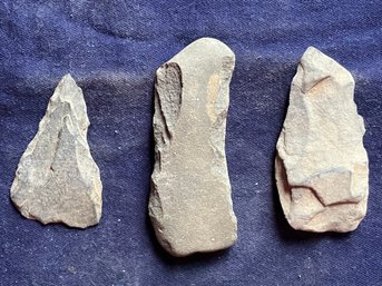 Assortment Of Three Paleo-Indian/Archaic Period Stone Tools