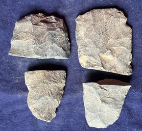 Assortment Of Four Large Paleo-Indian/Archaic Period Blade Fragments