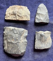 Four Large Paleo-Indian/Archaic Period Tool Fragments