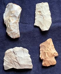 Assortment Of Four Archaic/Woodland Period Broken Projectile/Tools