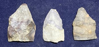 Assortment Of Three Archaic/Woodland Projectile Fragments