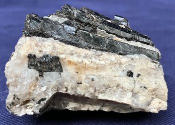 New Hampshire Schorl Tourmaline Faceted Splay In Matrix 2.5 Ounces