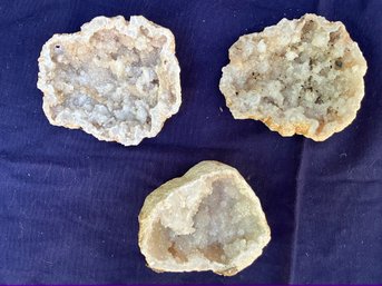 One Whole Calcite Geode & Half Geode